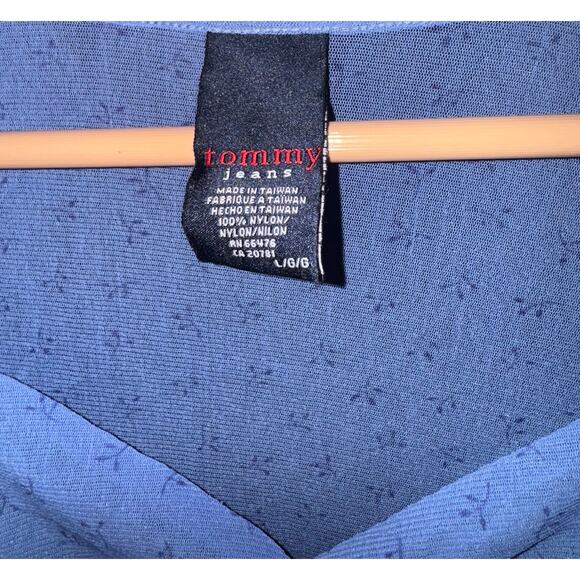 Vintage Y2K Tommy Jean Sheer Embroidered Baby Tee Top Small Floral Cottage Fairy - Picture 6 of 7